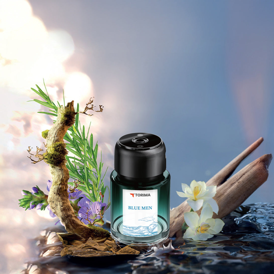 معطر جو للسيارة بتصميم تنين رجالي من توريما TCF-02 باللونين الأسود والأزرق