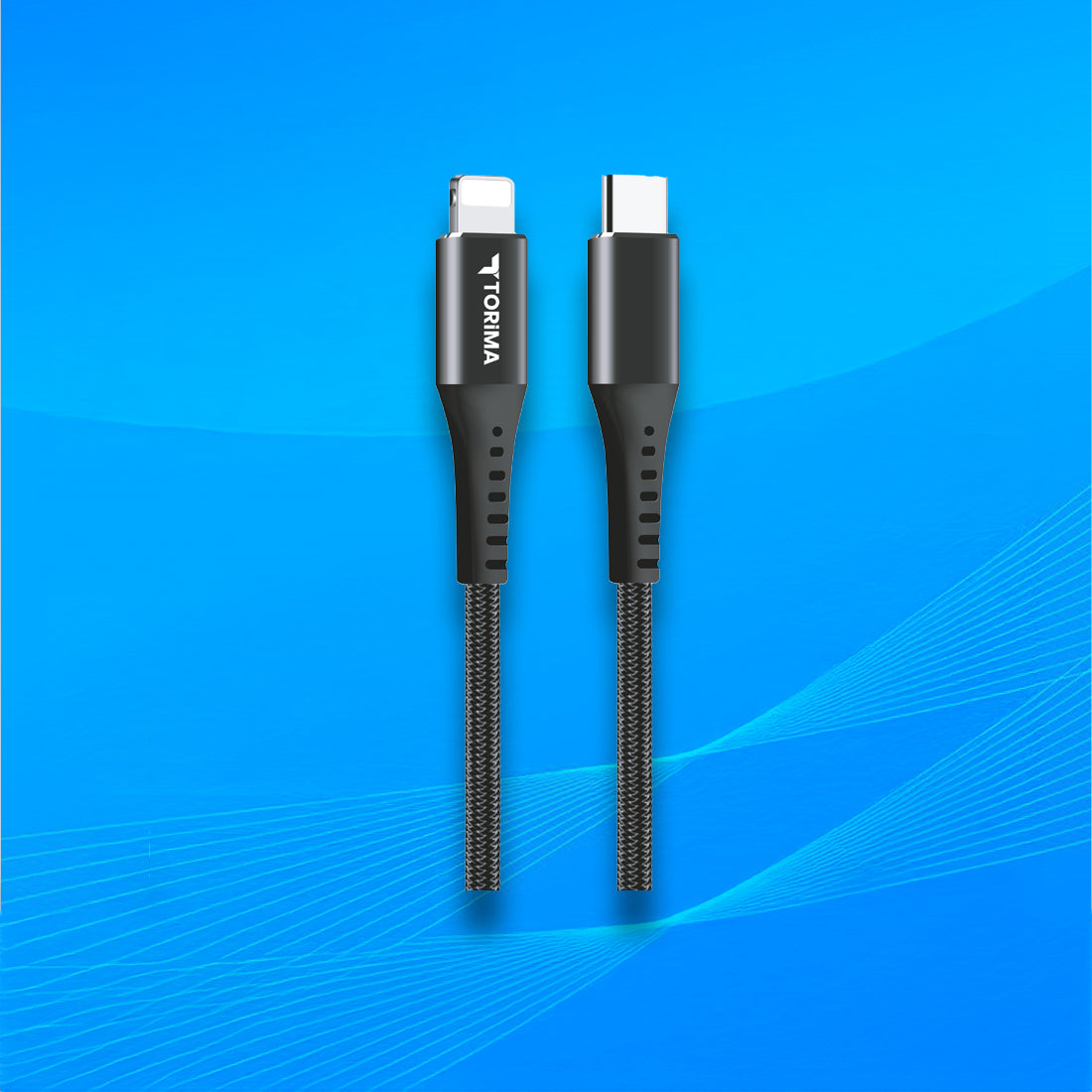 TORİMA AP210 TYPE-C - LIGHTNING KABLO SİYAH
