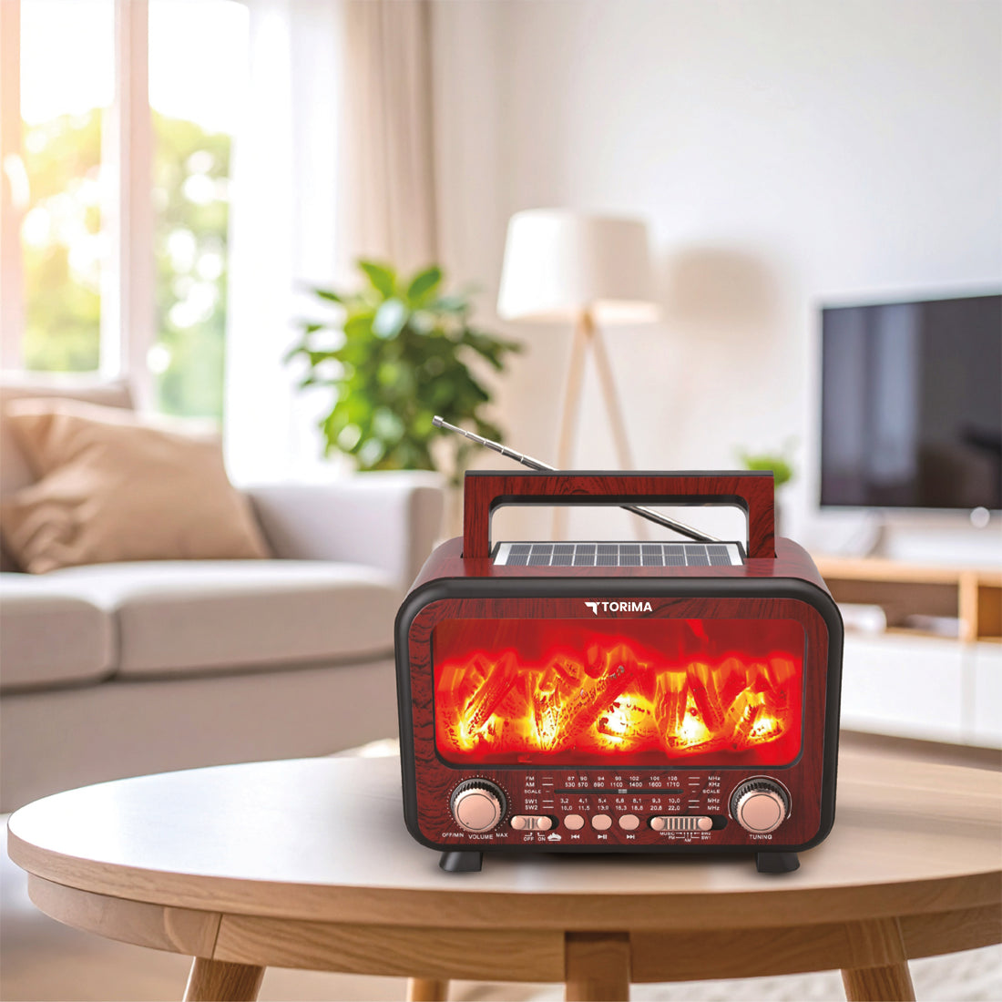 TORİMA D72 RED WOOD WIRELESS SPEAKER