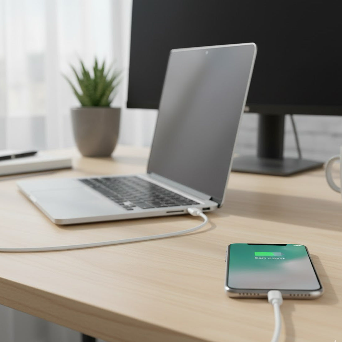 كابل شحن HP DHC-TC100-1M أبيض من نوع Lightning