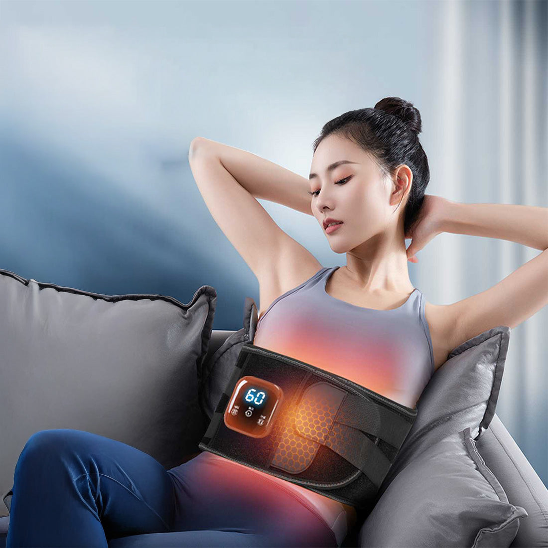 LENOVO BLACK SMART LOWER BACK MASSAGER BELT