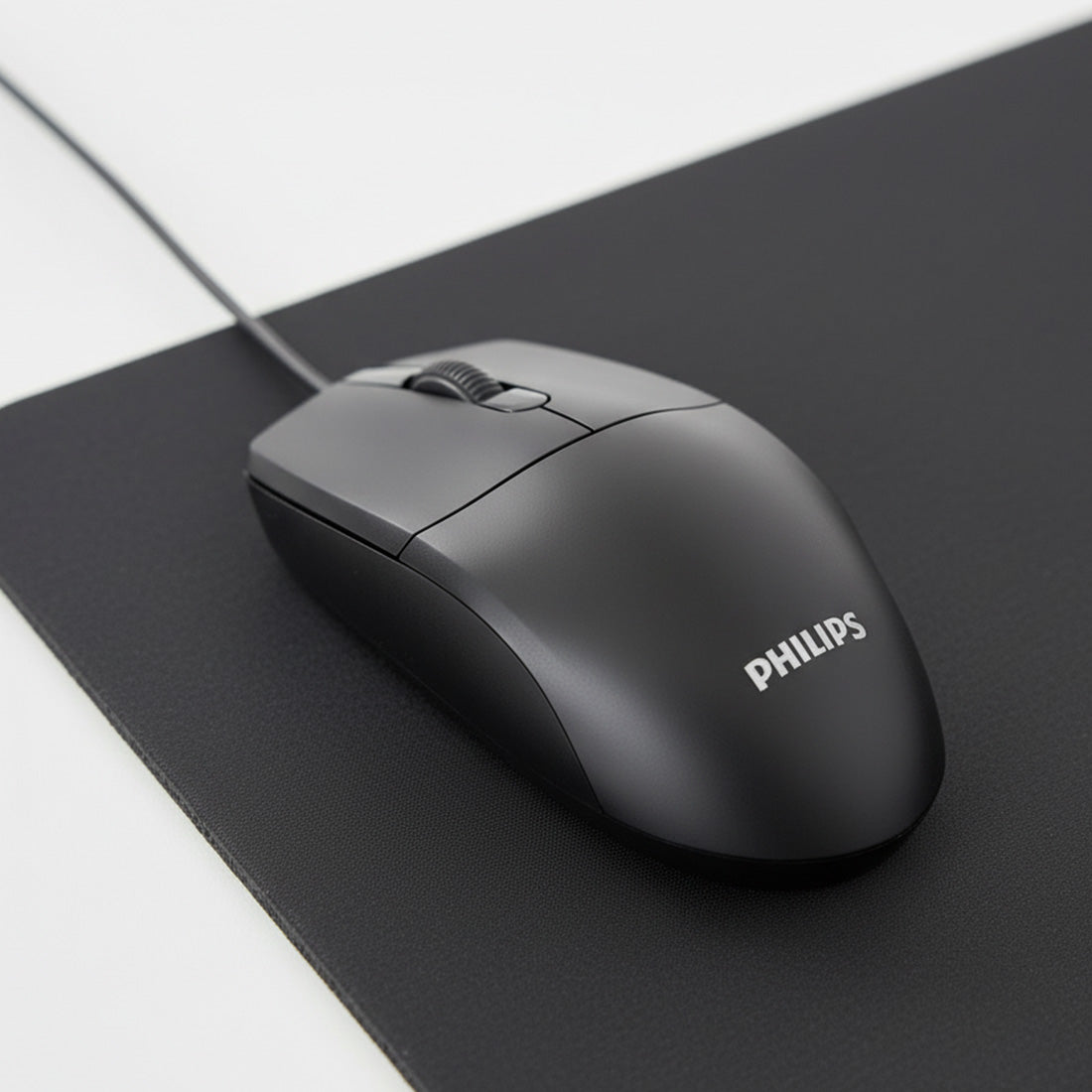 PHILIPS SPK7247 BLACK WIRED MOUSE