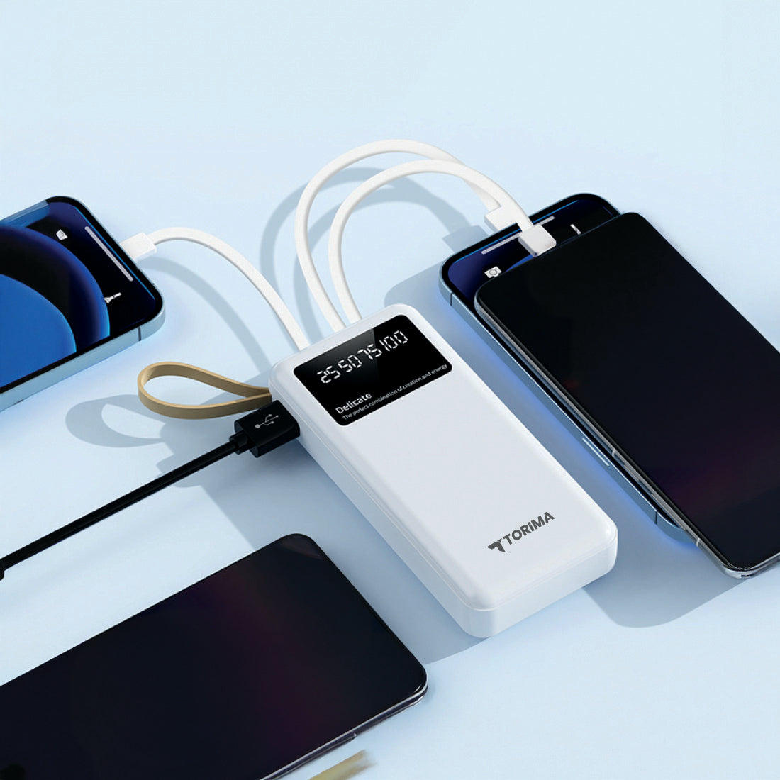 TORİMA 10000 MAH POWERBANK  TRM-1011 WHİTE