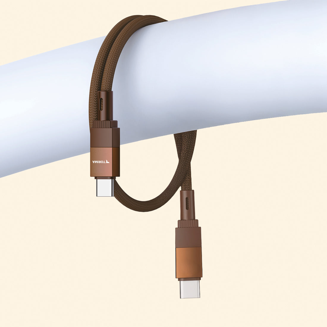 TORİMA U18 BROWN TYPE-C TO TYPE-C CABLE