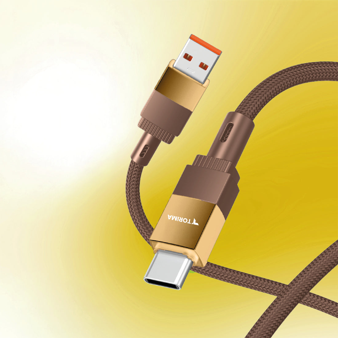 TORİMA U18 BROWN USB TO TYPE-C CABLE
