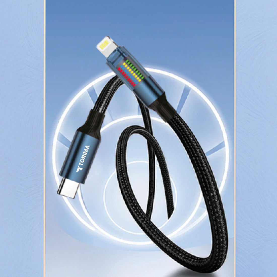 TORİMA U21 BLACK TYPE-C TO LIGHTNING CABLE