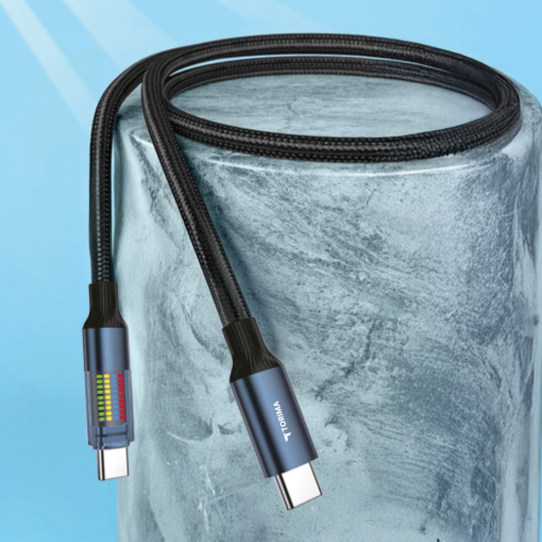 TORİMA U21 BLACK TYPE-C TO TYPE-C CABLE