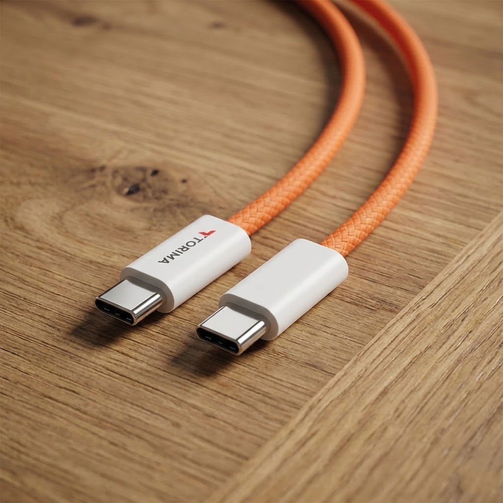 كابل شحن توريما U25 برتقالي من النوع C إلى النوع C