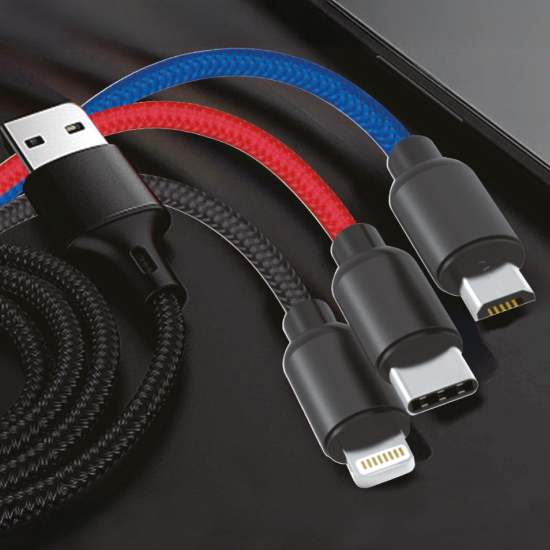 TORİMA 3 IN 1 CABLE 1,2M BLACK U35